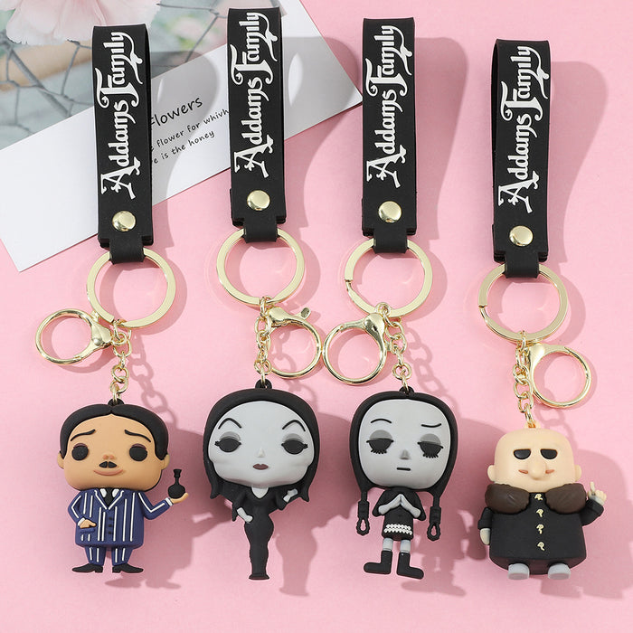 Wholesale Silicone Cartoon Doll Keychain JDC-KC-Qiwei012