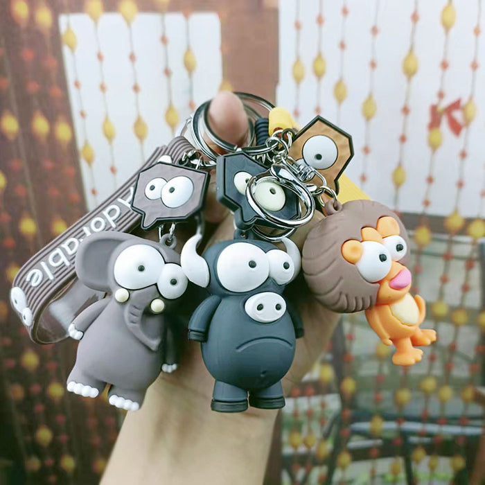 Wholesale Cute and quirky big-eyed animal keychains