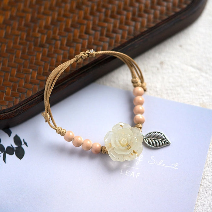 Wholesale Flower Woven Bracelet Ceramic Hand Rope Accessories