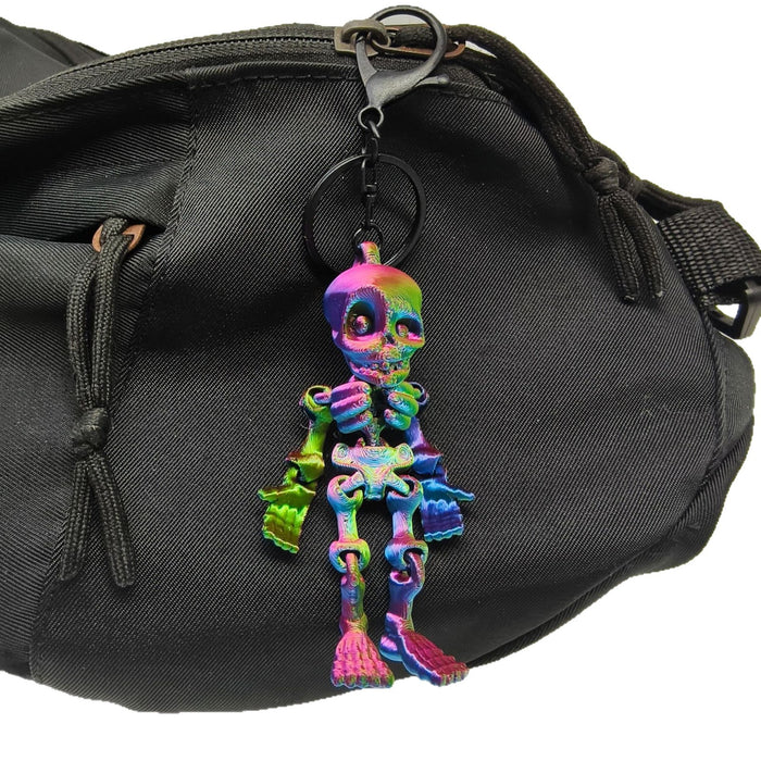 Wholesale 3D Printed  Skeleton Keychain Glow in Dark Bag Charm
