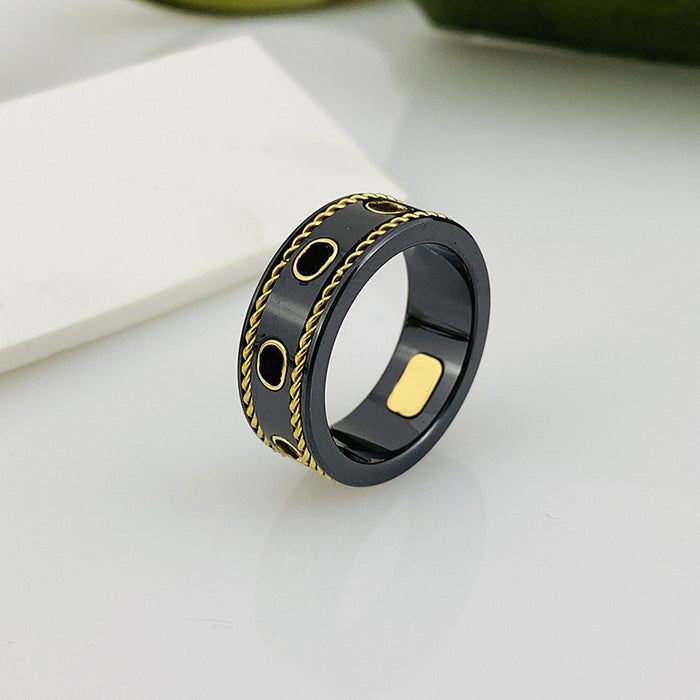 Wholesale Bee Planet Ceramic Ring JDC-RS-QingC003