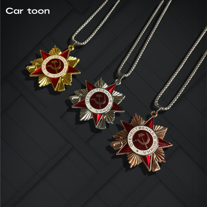 Wholesale Necklace, sickle, brooch, commemorative medal, student book, packaging decoration, metal badge