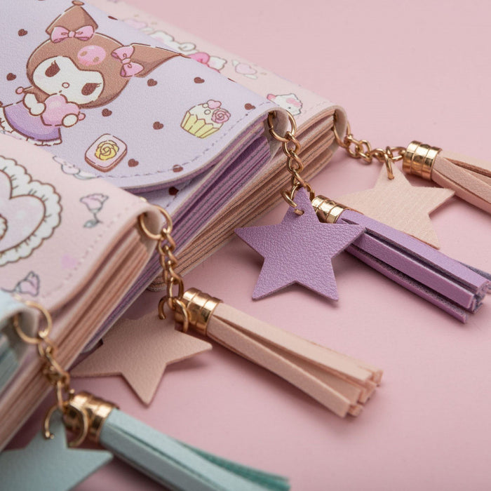 Wholesale Cute Cartoon Print PU Tassel Card Holder Multi-slot Wallet Student Gift Accessory