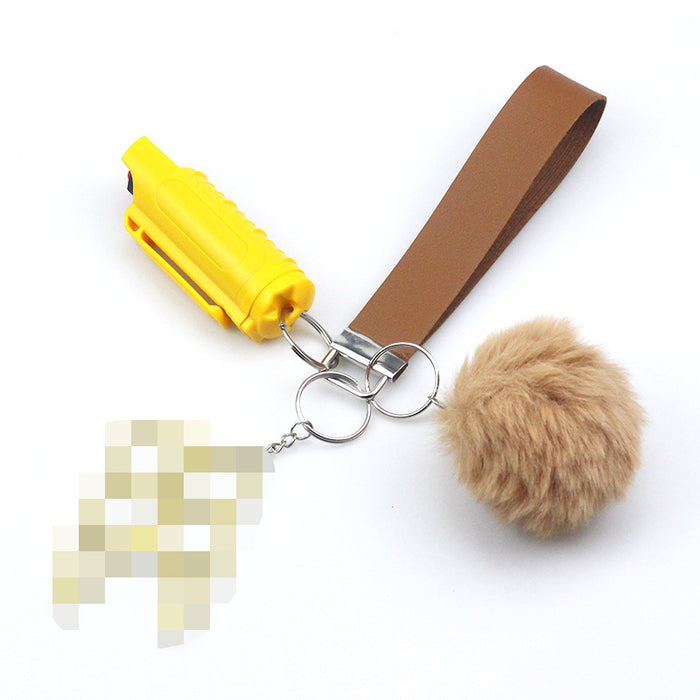 Wholesale Hair Ball PU Leather Bracelet Keychain JDC-KC-TouMS066