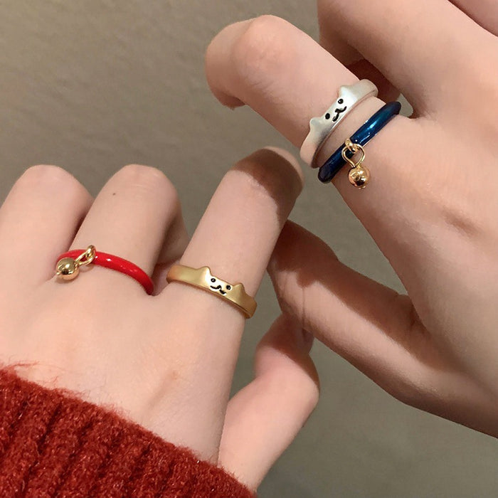 Wholesale Bell ring with unique niche design and open mouth matching ring