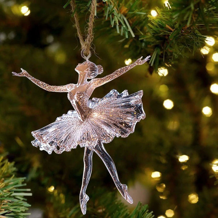 Wholesale Acrylic Sparkling Ballerina Christmas Ornament Home Decor Gift MOQ≥2