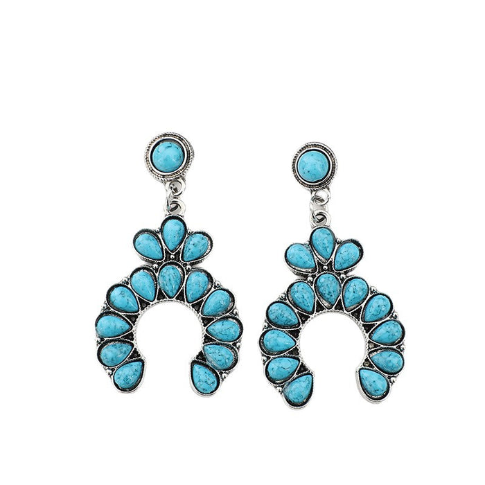 Wholesale Vintage Turquoise Horseshoe Earrings