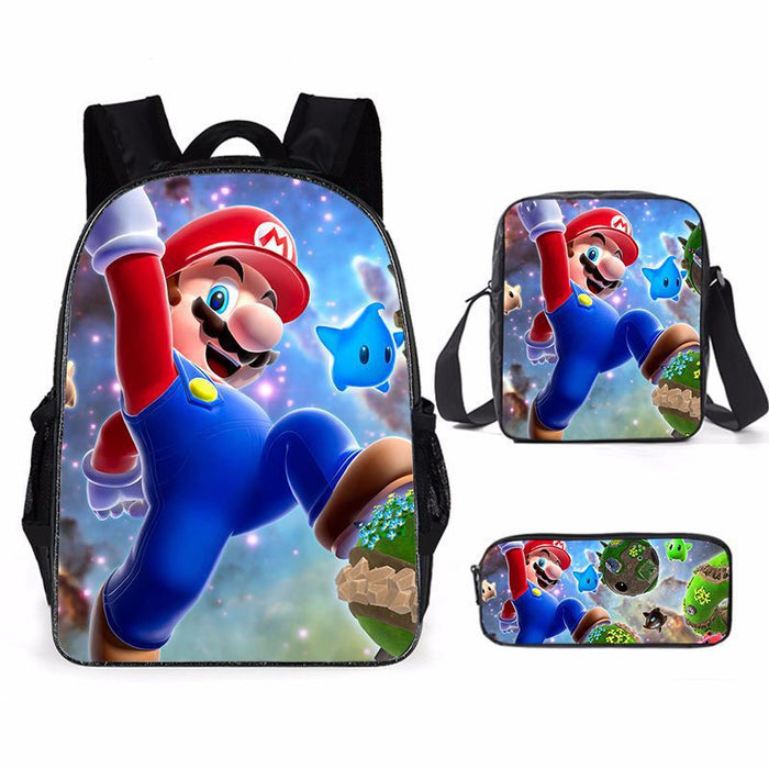 Wholesale Cartoon Backpack Primary and Secondary School Students Three-piece Schoolbag Backpack Shoulder Bag Pencil Case JDC-BP-Shangl001