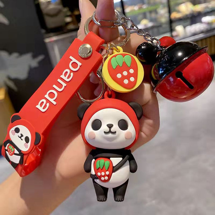 Wholesale Fruit Panda Keychain Pendant Creative Cartoon JDC-KC-ZT002