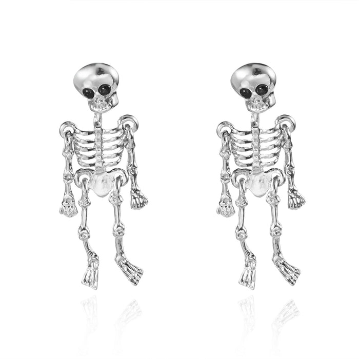 Wholesale  series earrings exaggerated dark style design skull skeleton party earrings