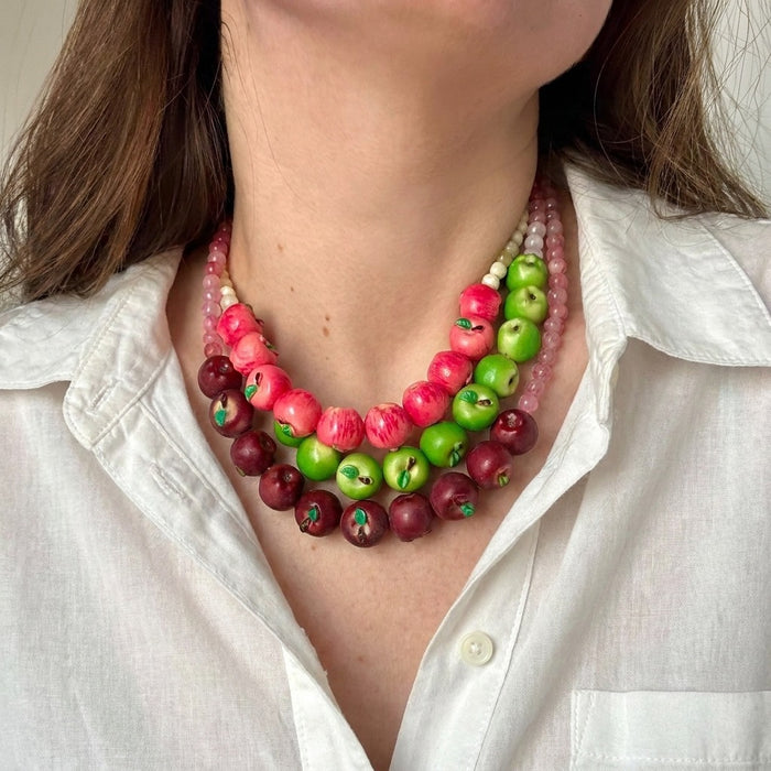 Wholesale Vintage Fruit Beaded Necklace Fashion Jewelry Accessory Gift