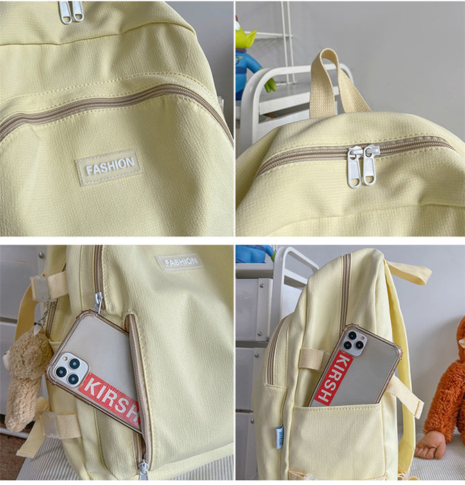 Wholesale Nylon Simple Fresh Solid Color Girls Backpack JDC-BP-YuanDuo020