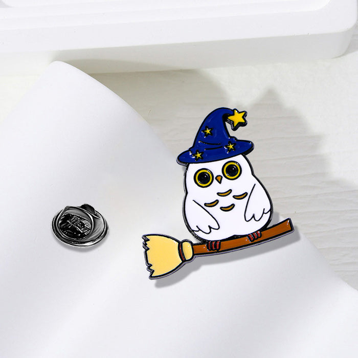 Wholesale  cartoon pumpkin head skull brooch cute sweet Ghost Owl n pin badge