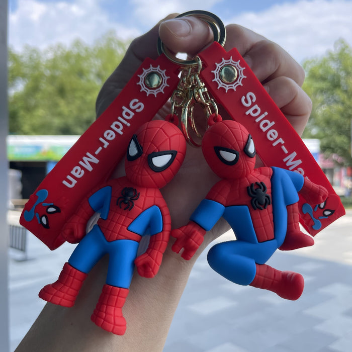 Wholesale 3D PVC Soft Rubber Keychain Cartoon Bag Charm Backpack Pendant