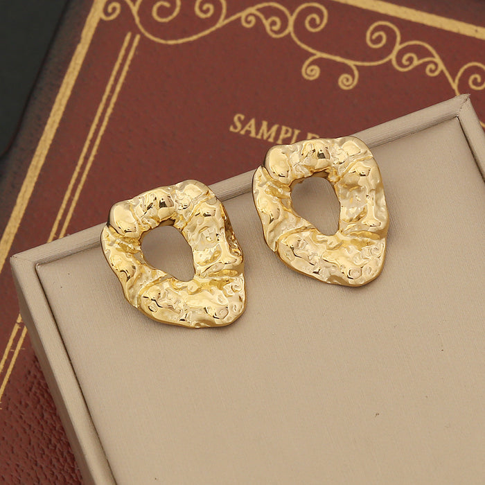 Wholesale Stainless Steel Personalized Irregular Earrings JDC-ES-BingM030