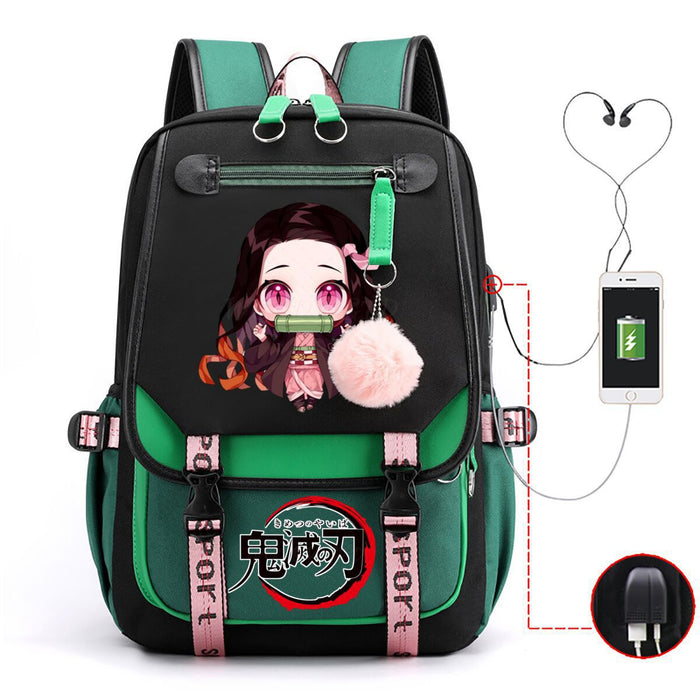 Wholesale Oxford Fabric Cartoon Backpack With USB Charging For Teens And Students