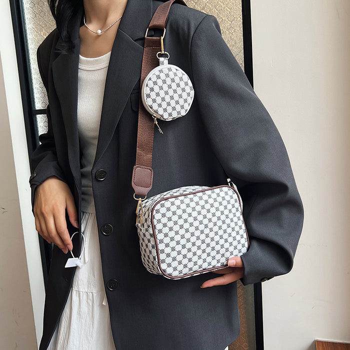 Wholesale PU Print Small Square Bag for Women Casual Shoulder Bag