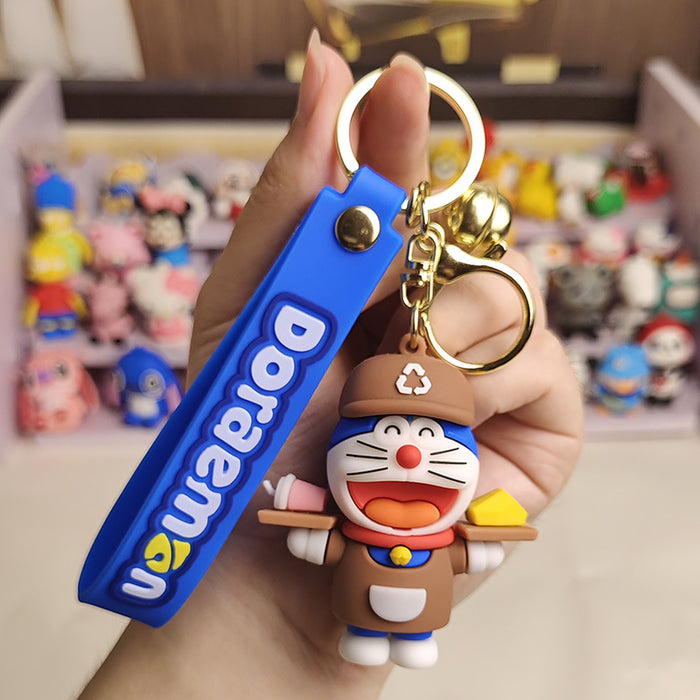 Wholesale  Cartoon  Cat  Keychain Car Key Couple Key Chain Bag Hanging Ornaments