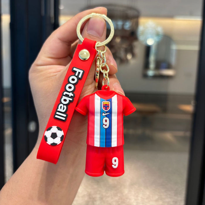 Wholesale 2pcs PVC Soccer Jersey Keychain Fashion Accessory