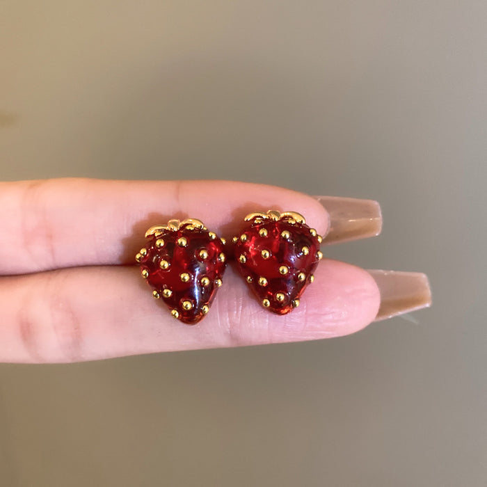 Wholesale Alloy Cherry Earrings Cute Design Fashion Jewelry Accessory