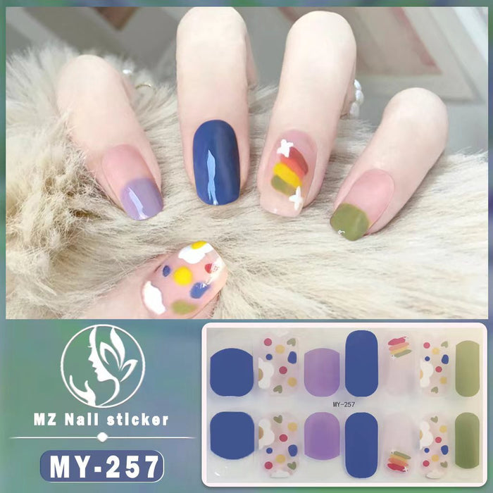 Wholesale 14 Pieces/sheet Butterfly Bake Free Gel Nails Kits Nail Stickers JDC-NS-ARS002