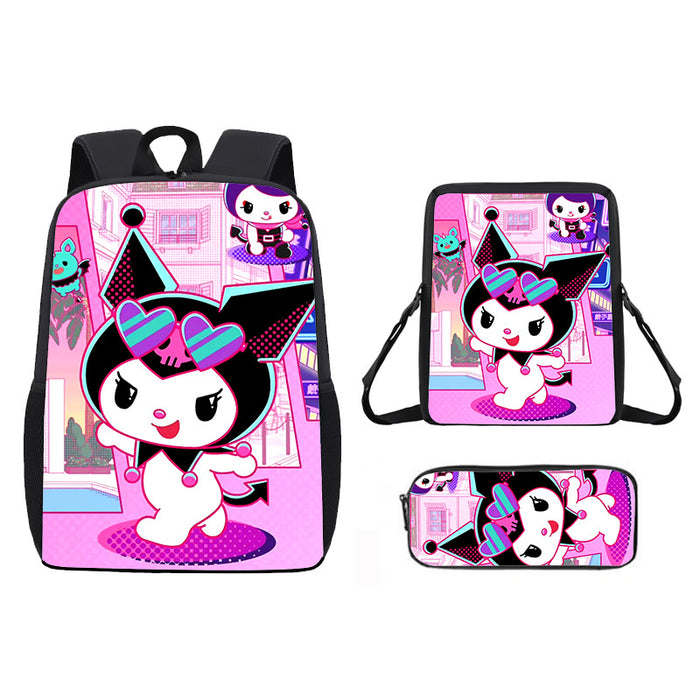 Wholesale Backpack Satchel Pencil Case Three-piece Student Schoolbag