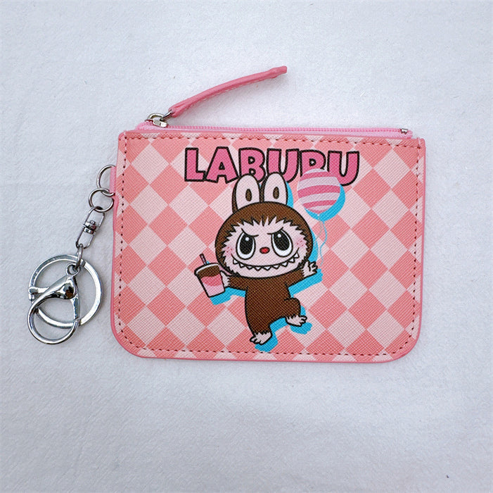 Wholesale 3pcs Cartoon forest elf card holder coin purse integrated with keychain pendant small elf card holder coin purse loose wallet