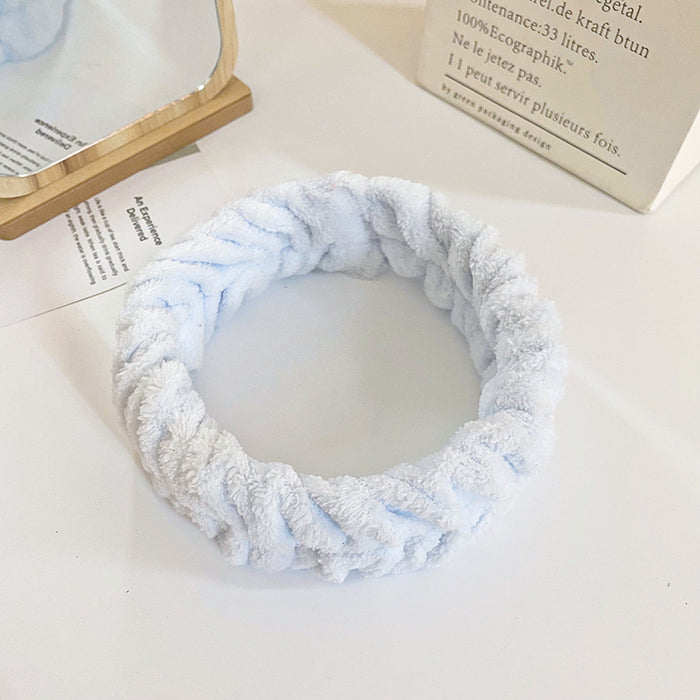 Wholesale Hairbands and Wristbands Set Hot Selling Women' s Face Wash Non-Slip Headband Pleated Hair Accessories Hairbands