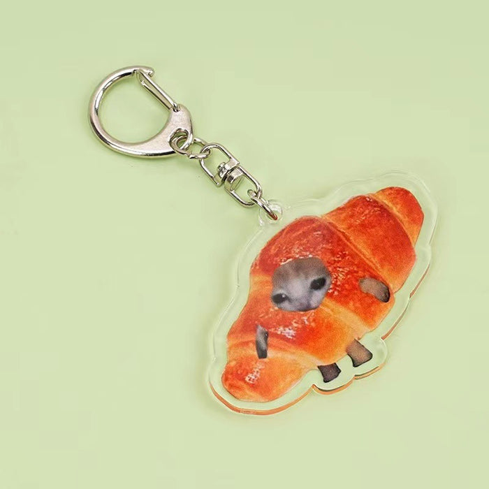 Wholesale Acrylic Banana Cat Cartoon Keychain JDC-KC-QiTong001