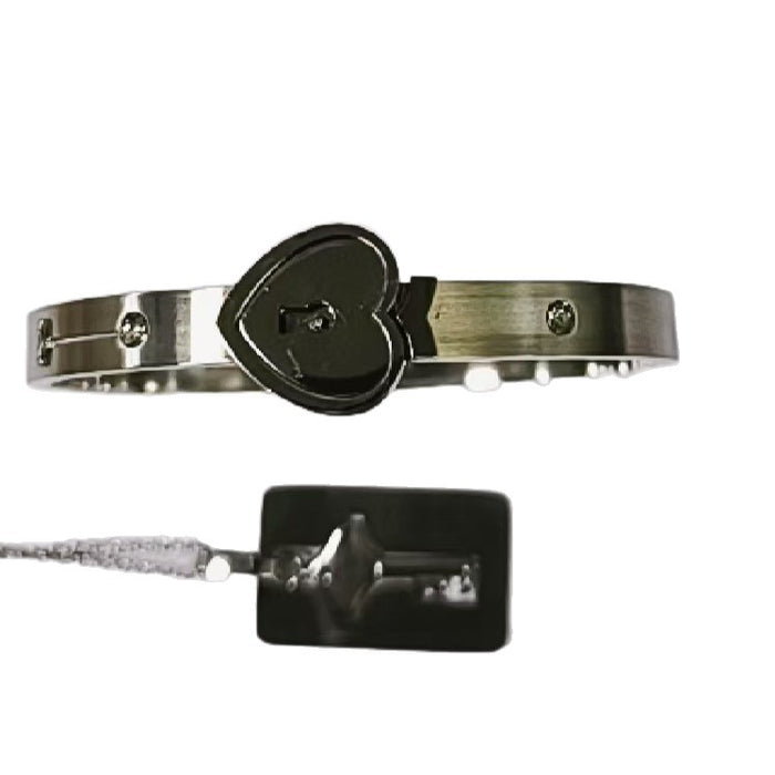 Wholesale Diamond studded titanium steel bracelet, fashionable plain circle, light luxury jewelry, bracelet accessories