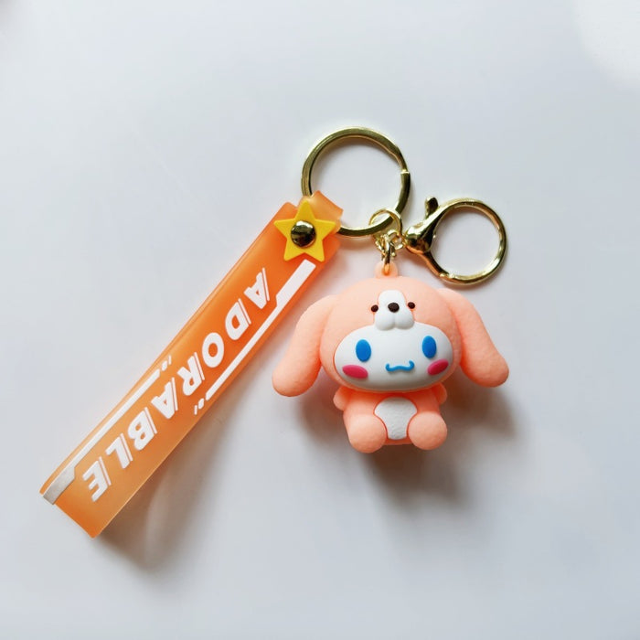 Wholesale PVC Christmas Snowman Cartoon Doll Keychain JDC-KC-WuYi084