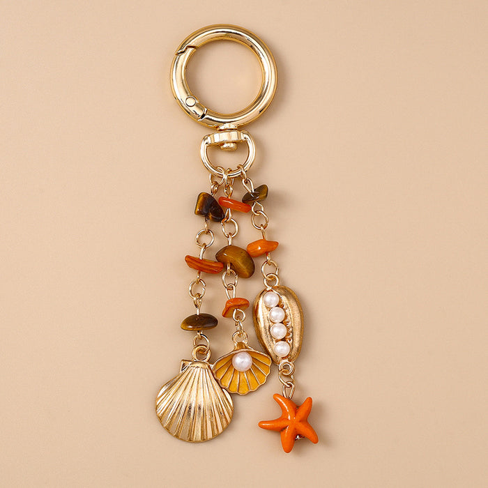 Wholesale Marine animal seahorse octopus metal keychain