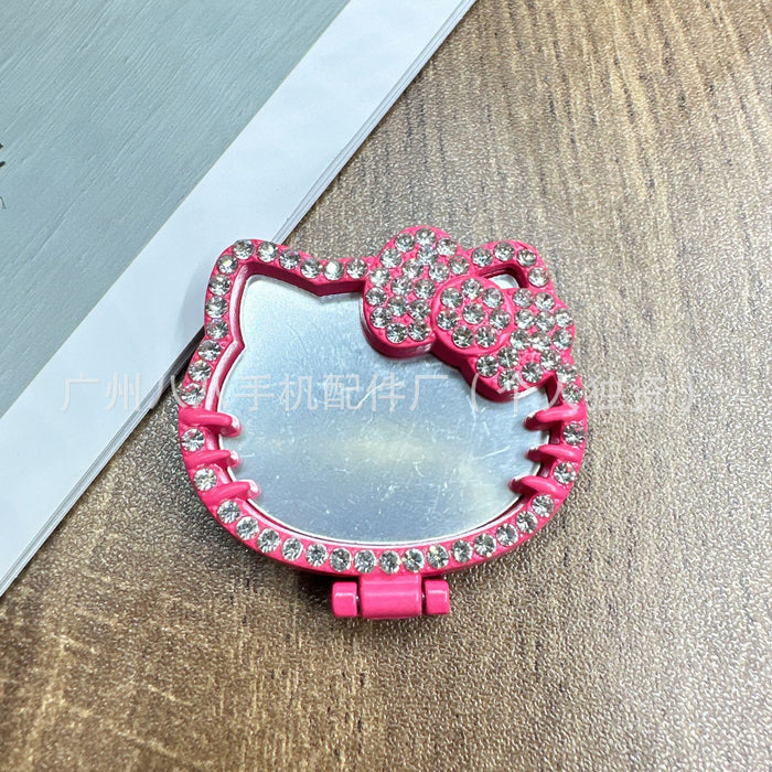 Wholesale Cartoon cat mirror metal phone stand