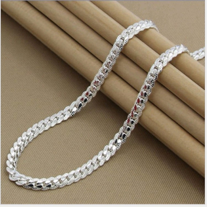 Wholesale 5MM full side necklace Sterling Silver necklace