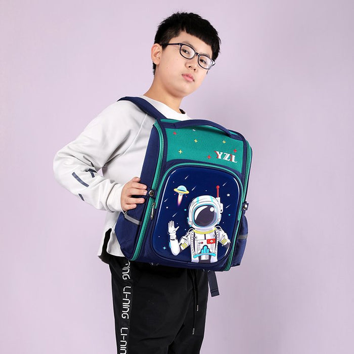 Wholesale Oxford Cloth Lightweight Burden-reducing Spine-protecting Large-capacity Children's Backpack JDC-BP-YuanDuo093