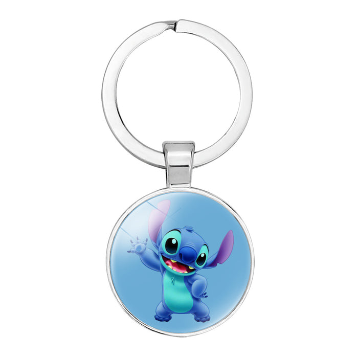 Wholesale Glass Alloy Time Stone Cartoon Keychain JDC-KC-NingX009