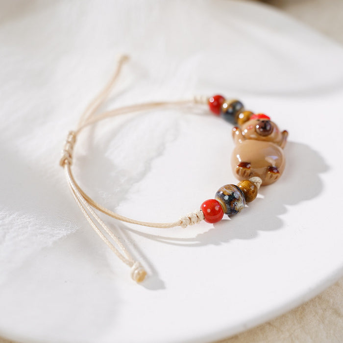 Wholesale Bracelet Cute Resin Bear Student Small Animal Children's Hand Rope Women