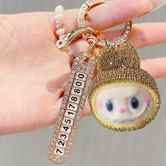 Wholesale Cute cartoon rhinestone keychain