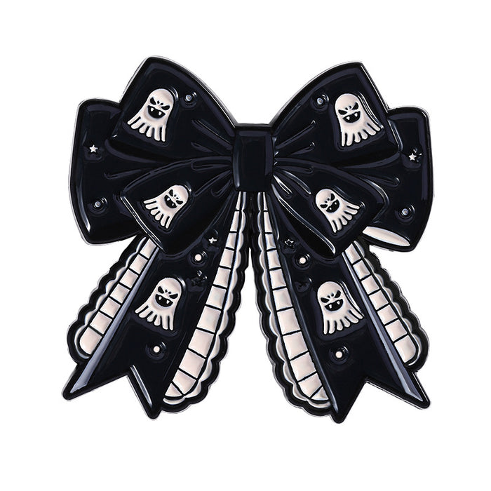 Wholesale Punk Dark Style Bow Brooch Zinc Alloy Lapel Pin Badge JK Skirt Decorative Gift