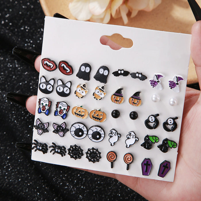 Wholesale  Earring Set Pumpkin Skull  Design Alloy Party Wear Jewelry Accessory