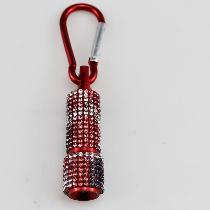 Wholesale Trendy Crystal Studded LED Flashlight White Fashion Accessory Gift