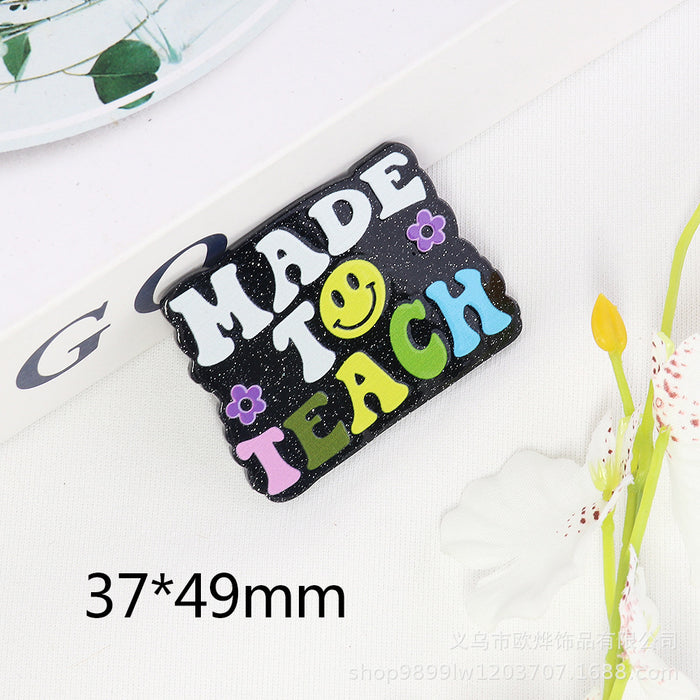 Wholesale Cartoon Rainbow Love Beverage Acrylic Pin DIY Patch Accessories JDC-FK-OuYie008