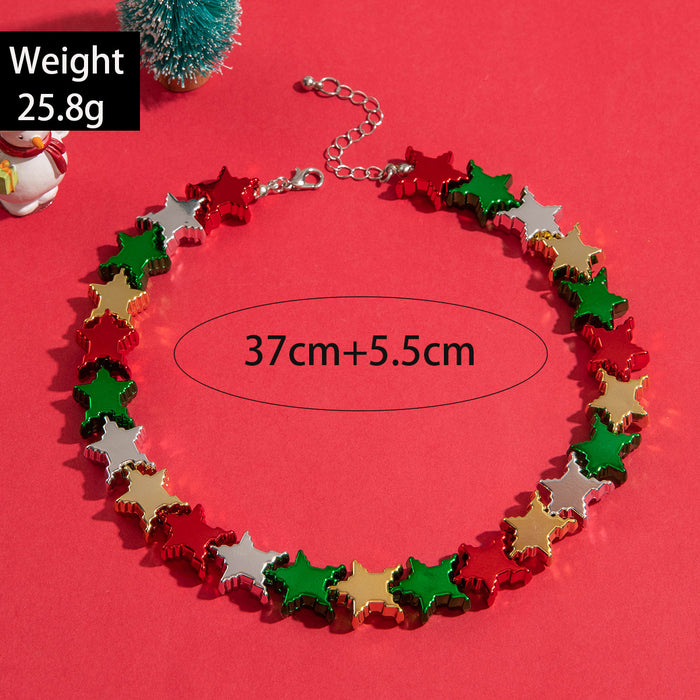 Wholesale Colorful Pumpkin Knot Star Square Block Beaded Chain Necklace MOQ≥2