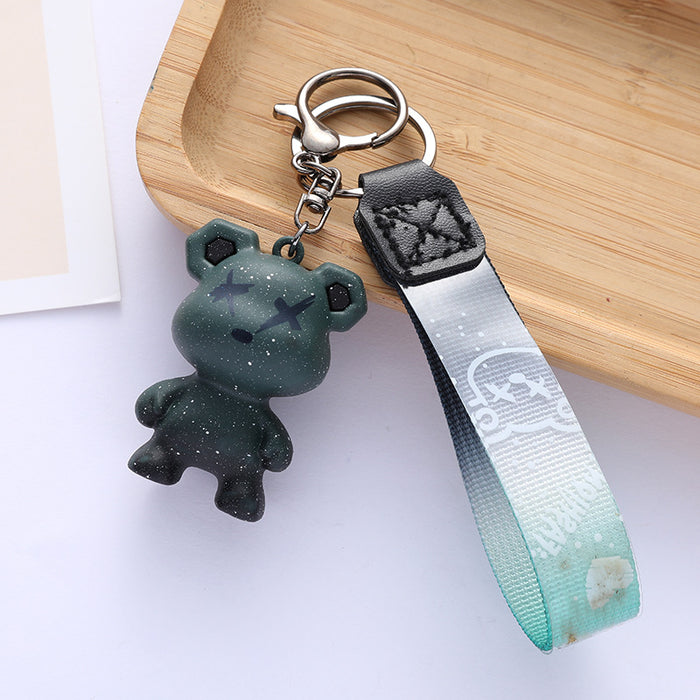 Wholesale  Bear Keychain Doll Pendant PVC  Cute Cartoon Couple Bag Pendant Chain