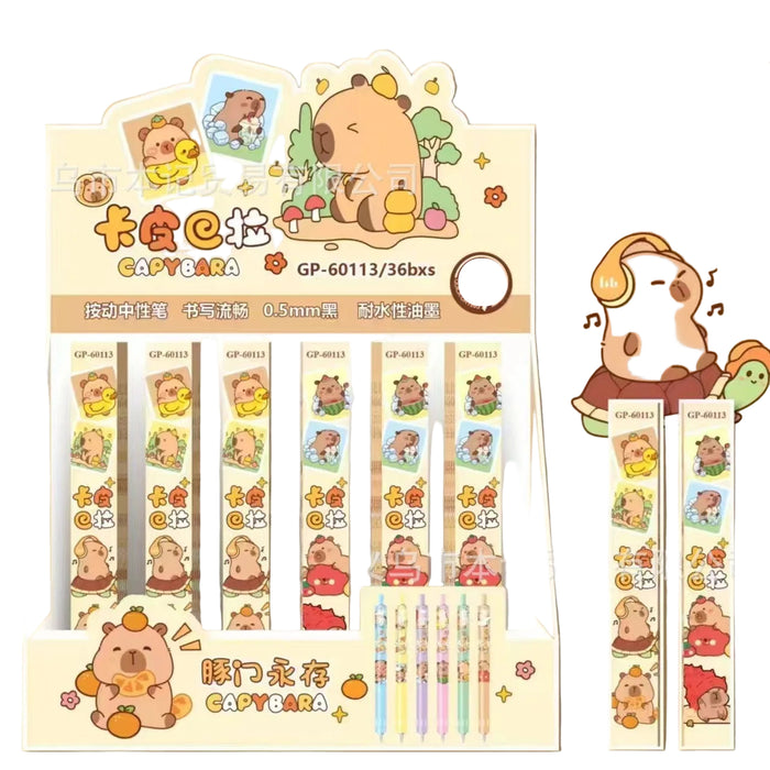 Wholesale cute cartoon 0.5mm student clickable ballpoint pens