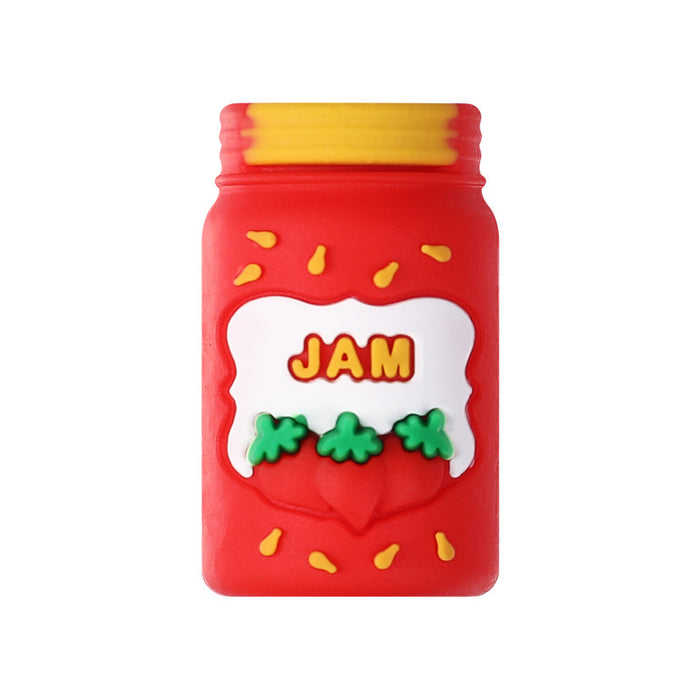 Wholesale 20pcs Bottle silicone beads semi-finished loose beads children' s bead pen decorative cartoon silicone beads