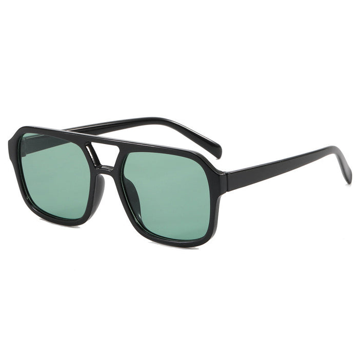 Wholesale Square Sunglasses Retro Large Frame Pilot Glasses Ocean Lens Sunglasses