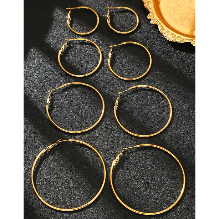Wholesale 4pcs/set exaggerated circle plain ring