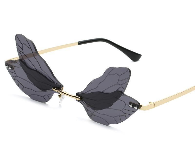 Wholesale Fashionable and Personalized Dragonfly Glasses, Dance Show, Trendy Street Photography, Y2K Sunglasses