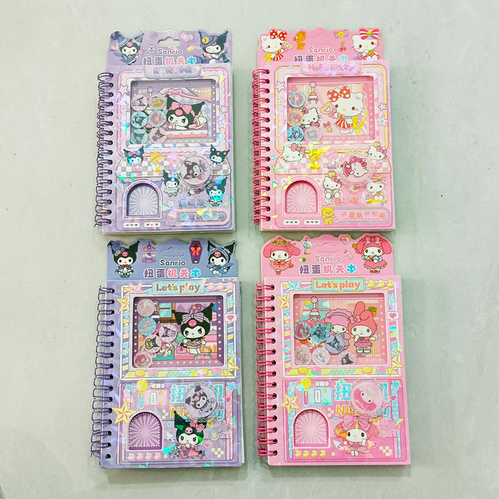 Wholesale Creative cartoon capsule toy-style spiral notebook with stickers